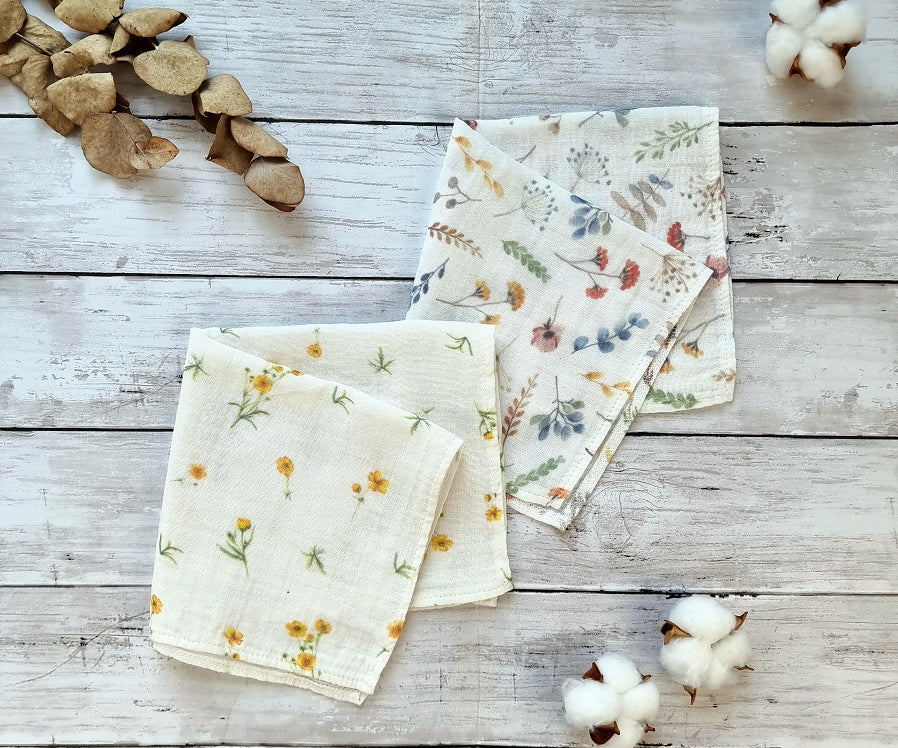 Muslin Burp Cloths- Set of 2