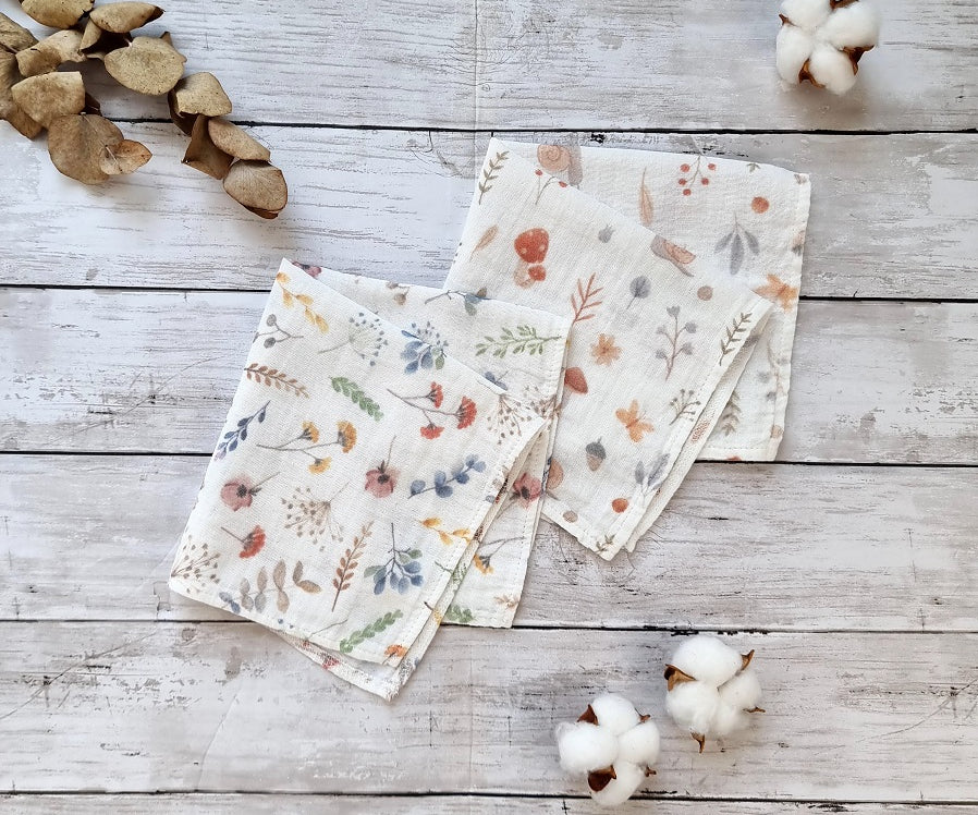 Muslin Burp Cloths- Set of 2