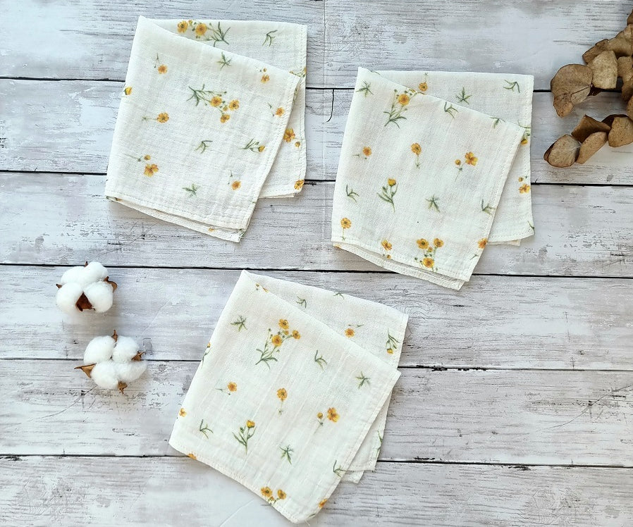 Muslin Burp Cloths- Set of 4