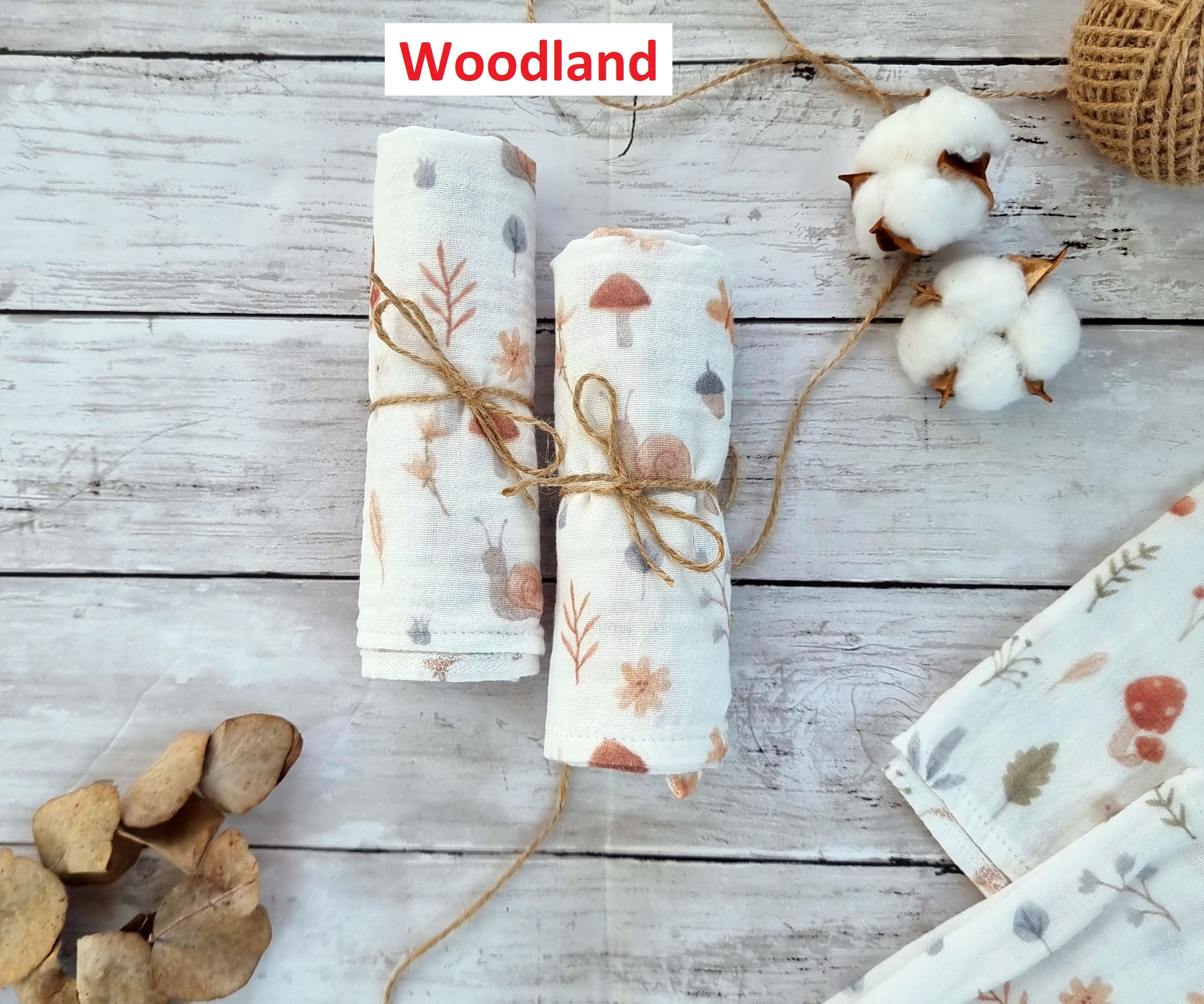 Muslin Burp Cloths- Set of 2