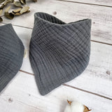 Gender neutral dribble bib, Charcoal