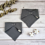 Gender neutral dribble bib, Charcoal