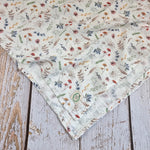 Meadow wild flowers extra large muslin swaddle, Floral swaddle blanket