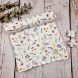 Meadow wild flowers extra large muslin swaddle, Floral swaddle blanket