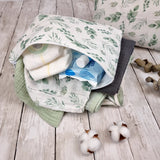 Gender neutral changing bag organiser pouch, Olive leaves printed nappy organiser, diaper bag 