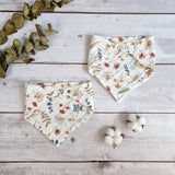 Wildflower muslin dribble bib pack of two 