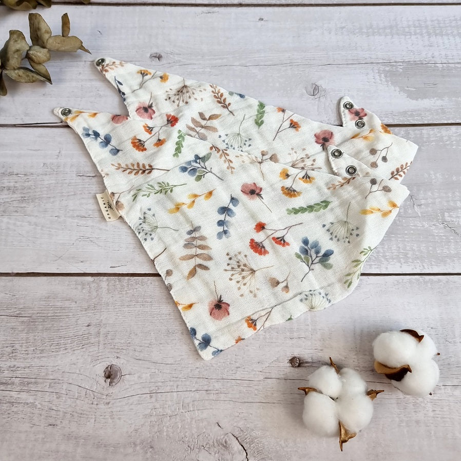 Wildflower muslin dribble bib pack of two 