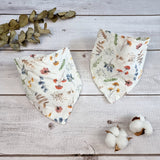 Wildflower muslin dribble bib pack of two 