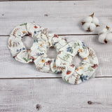 Floral print handmade scrunchie