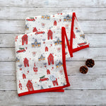Christmas organic cotton baby blanket