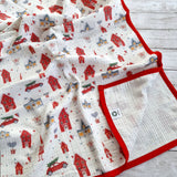 Christmas organic cotton baby blanket