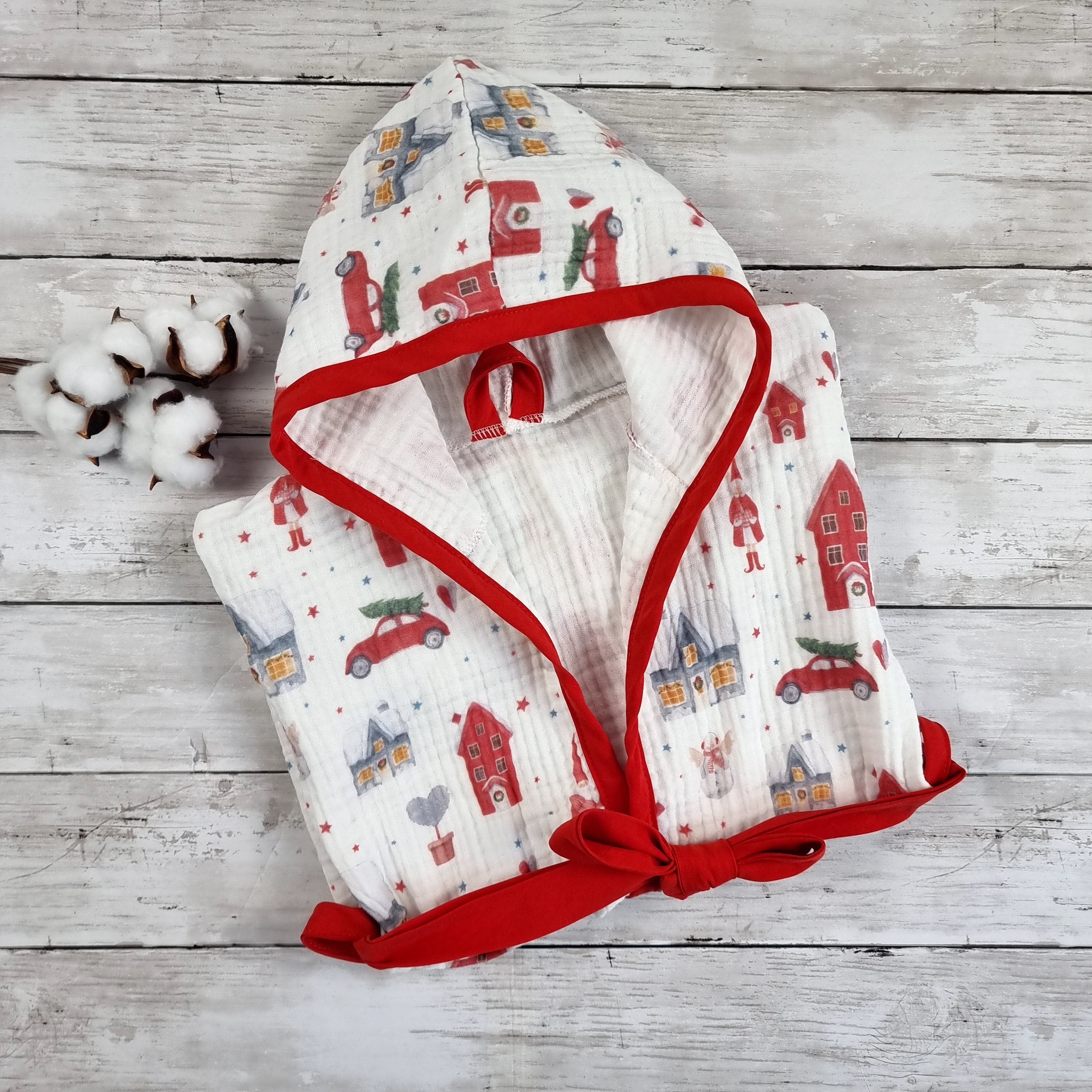 Christmas kids hooded towel