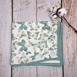 Butterfly printed organic muslin blanket for babies and toddlers