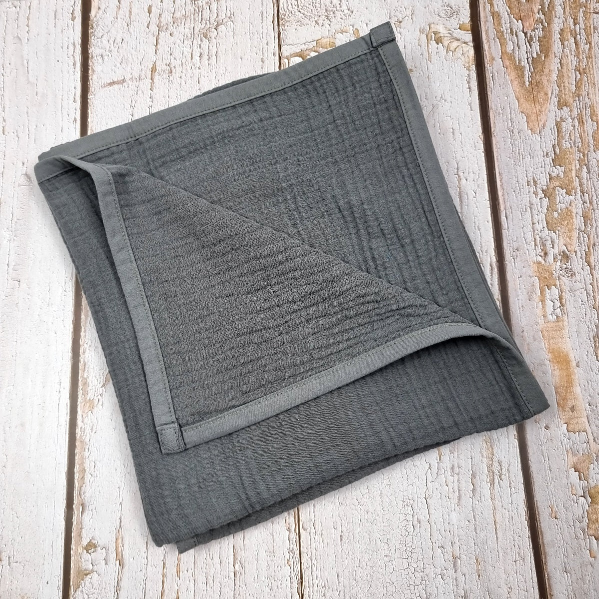 Charcoal organic cotton muslin Blanket for babies and toddlers