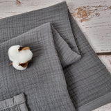 Charcoal organic cotton muslin Blanket for babies and toddlers