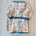 Dinosaour muslin kids dressing gown, bath robe for children Age 2-4
