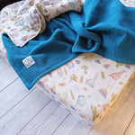 Dinosaur cotbed fitted sheet, boys cot bed sheet, Dinosaur nursery bedding